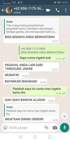 Viral! Chat Antara DC Dan Pengutang Pinjol Bikin Heboh Medsos!