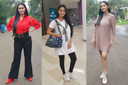 10 Inspirasi Outfit Casual & Trendi ala Ibu 2 Anak, Faby Marcelia