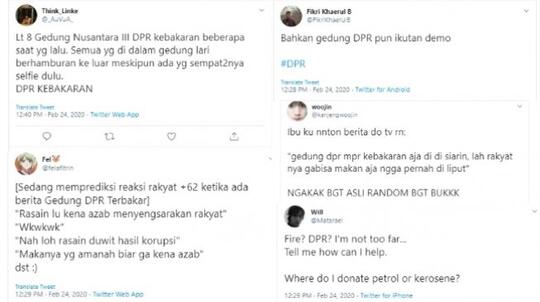 Gedung DPR RI Kebakaran, Warganet: Di Mana Saya Bisa Sumbang Bensin?