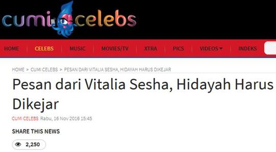 Artis Vitalia Sesha Ditangkap Bareng Teman Pria di Apartemen Jakut