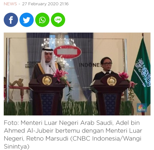 Arab Saudi Masukkan RI Dalam Daftar Negara Terjangkit Corona