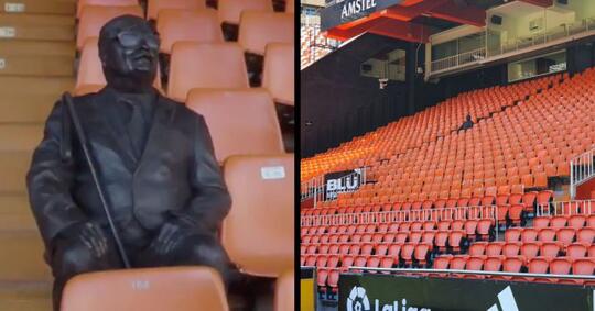 Penampakan "SOSOK HITAM" Pria Tua Di Stadion Mestalla, Dan Kisahnya !