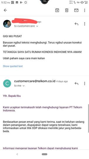Telkom IndiHome mempermainkan pelanggan