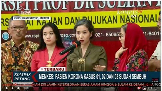 Penampakan Pasien 01, 02, 03 yang Sembuh Dari Corona