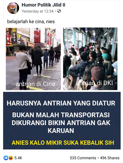 Anies Kena Kritik Gegara Warga Menumpuk di Transportasi Publik