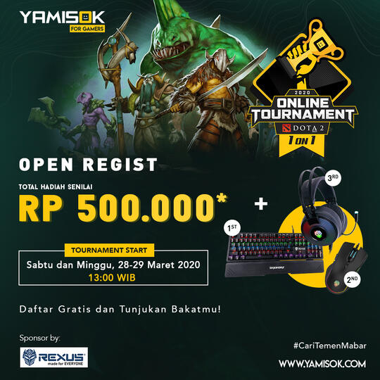 AKHIRNYAAA TURNAMEN DOTA 1 VS 1 ADA LAGI!!!!! LANGSUNG DAFTAR YUK GAN!!!!!