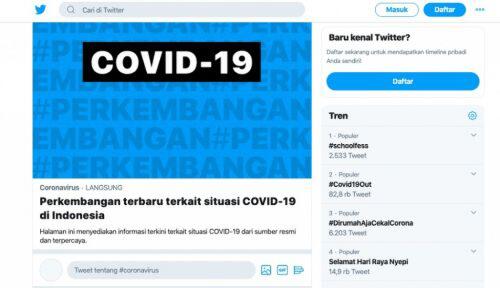Ini Dia Pusat Informasi Covid – 19 di Indonesia Ala Twitter