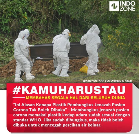 Ini Dia Alasan Mengapa Plastik Pembungkus Jenazah Pasien Corona Dilarang DIBUKA