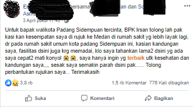 4 Fakta Ibu Hamil PDP Corona Yang Mengeluh Nasi Keras di Facebook, Bikin Miris