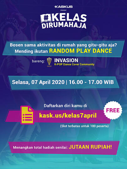 Atasi Bosan dengan Ikutan Random Play Dance Bareng Invasion di #Kelasdirumahaja!