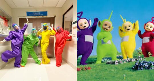 Petugas Medis Ini Ciptakan Pakaian Hazmat Warna Warni Ala Teletubbies