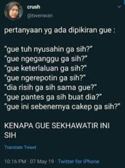 Pernahkah Kalian Merasakan Seperti Yang Gue Pikirkan?