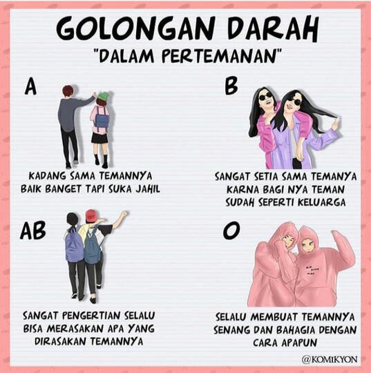 Sifat Kawan Menurut Golongan Darah Gan Sis Yang Mana Nih Kaskus