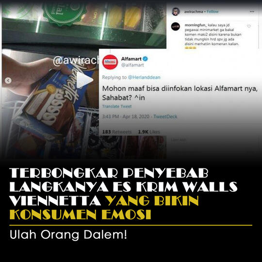 Terbongkar Penyebab Langkanya Es Krim Walls Viennetta Yang Bikin konsumen Emosi!!