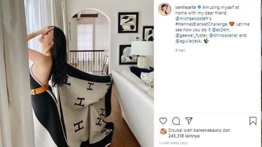 Wow ! Tantangan "PAMER" Selimut Mahal Ala Crazy Rich ! #HermesBlanketChallenge