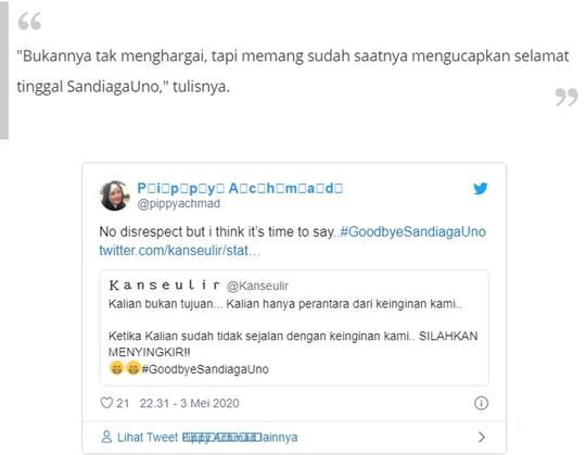 #GoodbyeSandiagaUno Trending Topic, Ada Apa dengan Sandiaga Uno?