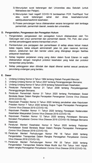 Kriteria Pembatasan Perjalanan Orang (selama Covid-19)