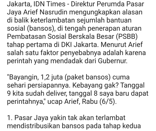 Jawaban Anies Baswedan seusai Dapat Kritik Menteri soal Bansos:Saya Tak Tahu Salahnya