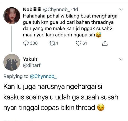 Apa Pendapat Lo Soal Thread di Twitter yang Copas Thread Kaskuser Tanpa Sumber?