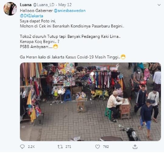 PKL di Pasar Tanah Abang Masih Bandel Berjualan, Pak Camat Curhat Kebingungan