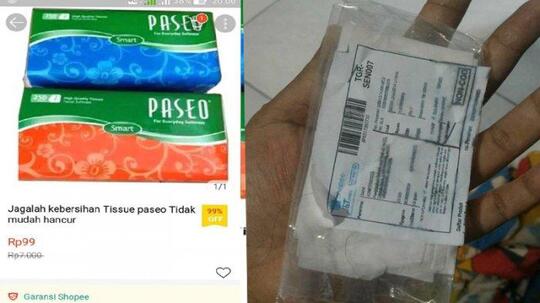 Viral! Korban Program Flash Sale Rp99 Yang Datang Hanya Selembar Tisu, Bikin Ngakak