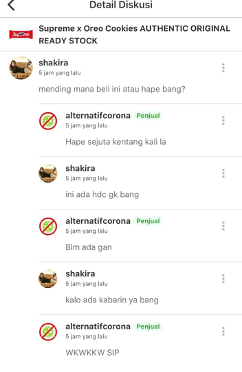 Percakapan Reseller Oreo Supreme Dan Customer Yang Bikin Ngakak.