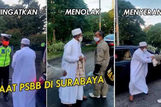 Habib Umar Abdullah Assegaf Baku Hantam Dengan Petugas PSBB, Habib Kok Gitu?