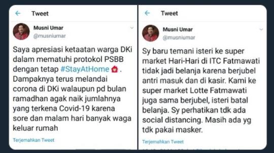 Bahas PSBB Tapi Malah Pergi ke Mal, Rektor UIC Panen Hujatan Publik