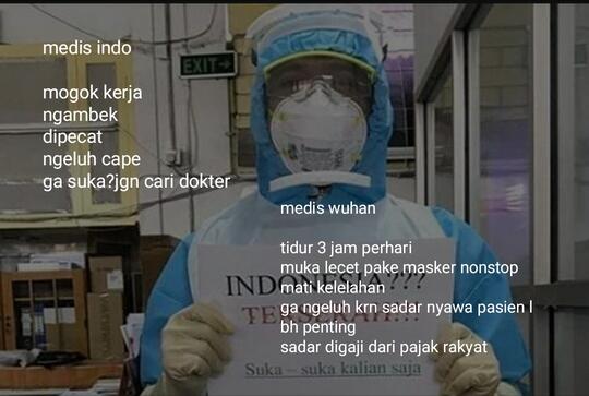 Sindir "Indonesia Terserah" tim medis,"Gak Usah Banyak Gaya Kalian"