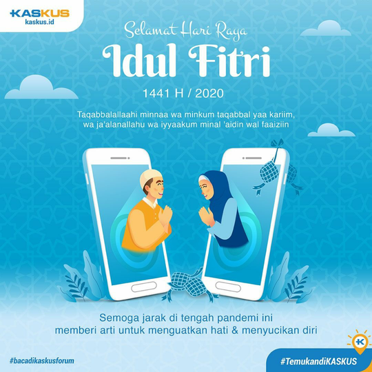 Beberapa Foto Unik Khutbah Idul Fitri Corona, Tongkat Khatib Bikin Gagal Fokus!