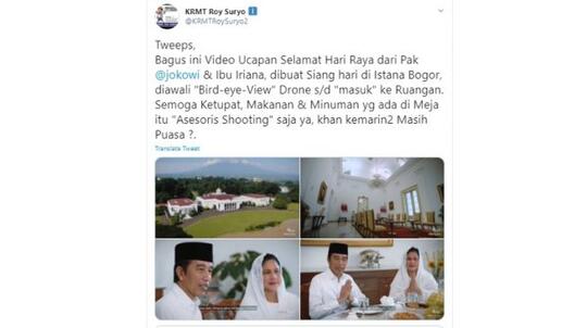 Sindir Soal Ketupat dan Panci dalam Video Jokowi, Roy Suryo Kena Sempro