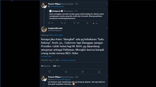 Disentil soal Anies Tolak Pemudik ke Jakarta, Tengku Zul Beri Jawaban Ganda