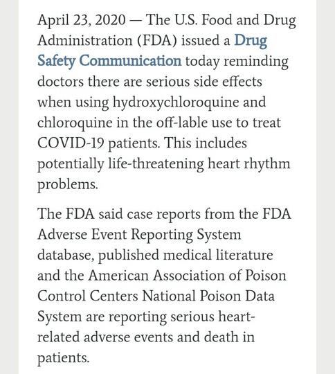WHO Hentikan Uji Klinis Hydroxychloroquine Sebagai Obat COVID-19