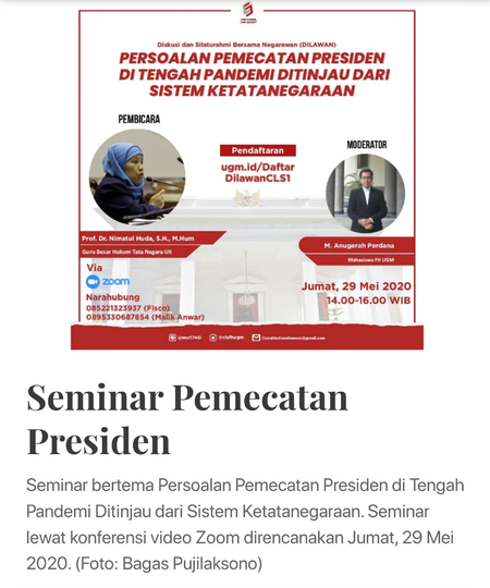 Ada Gerakan Makar di UGM Saat Jokowi Sibuk Atasi Covid-19