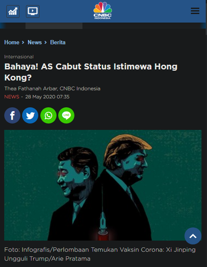 Bahaya! AS Cabut Status Istimewa Hong Kong?