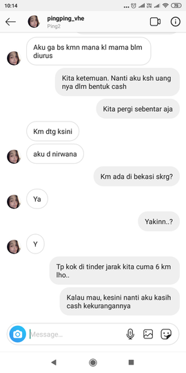 AWAS! Ping Ping A.K.A Rinda Jayani, Si PENIPU yang bergentayangan di TINDER