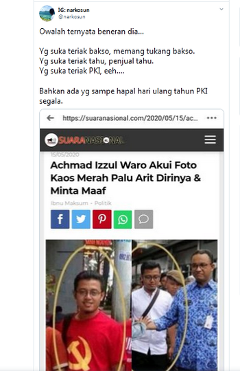 Rezim Sering Dituding PKI, Ternyata Dirut BUMD DKI Pilihan Anies Pakai BAJU PALU ARIT