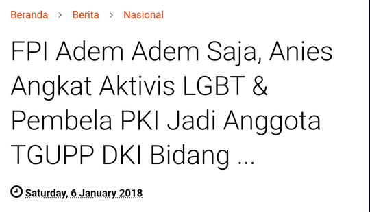 Rezim Sering Dituding PKI, Ternyata Dirut BUMD DKI Pilihan Anies Pakai BAJU PALU ARIT