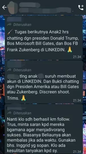 Viral Tugas Sekolah Anak SMP untuk Chat dengan Donald Trump dan Bill Gates