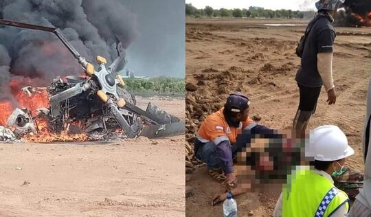Breaking News! Helikopter Jatuh di Kendal, Anggota TNI Terluka