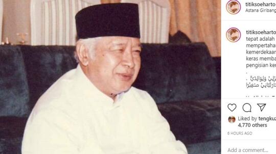 Tutut Ungkap Ucapan Soeharto Tolak Kabur ke Negara Lain Usai Lengser