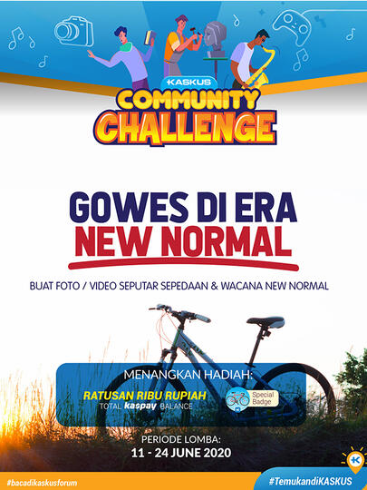 Ada Yang Tau Gowes Sepeda Era New Normal ? Yuk Ikutan KASKUS Community Challenge
