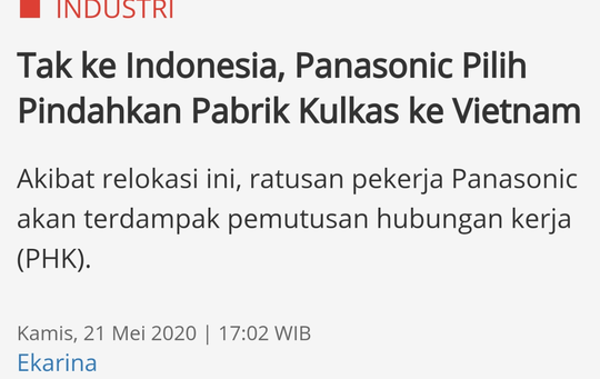 RI Siap Sambut 150 Perusahaan yg Mau Cabut dari China, Omnibus Law Ditunggu Investor
