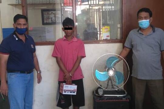 Curi Kipas Angin dari Dalam Gereja, Jitu Dikipas Polisi Kedalam Sel