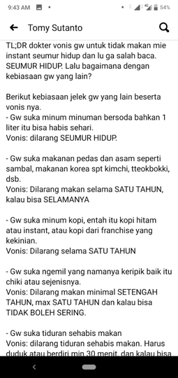 Kasihan, Pria Ini Dilarang Makan Mie Instan Seumur Hidup. Ada Apa Gerangan?