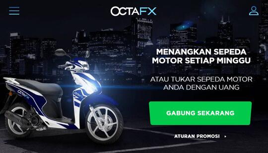 Trading dan Menangkan Hadiah Sepeda Motor Setiap Minggu. Gabung Sekarang!