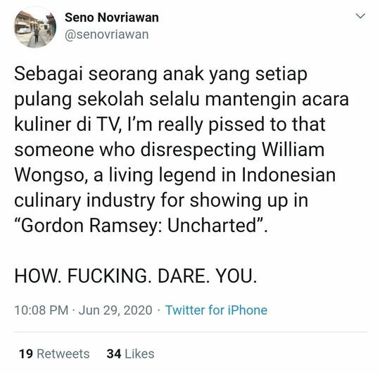 William Wongso Jadi Mentor Rendang Gordon Ramsay, Netizen Pro Kontra