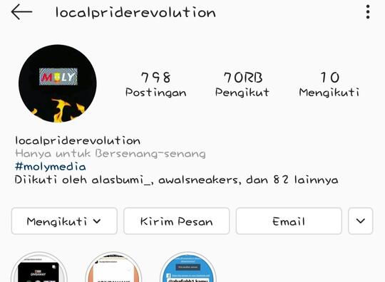 Bentuk Dukungan Media Sepatu Lokal di Instagram
