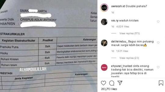 Viral Siswa Ikut Ekskul Agama Islam dan Kristen, Nilainya Bagus Semua