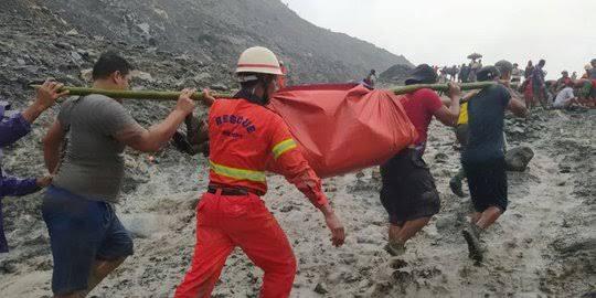 Detik-detik 162 Orang Tewas Terkubur Longsor Di Tambang Giok Myanmar